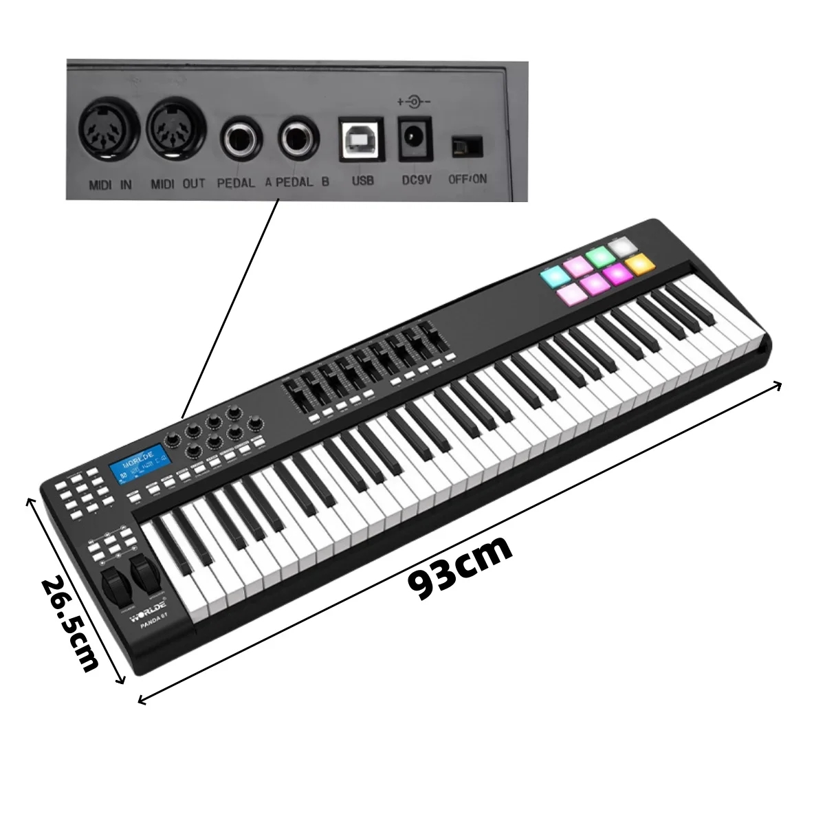 WORLDE PANDA61 61-Key USB MIDI - Midi Controller Pad review and price