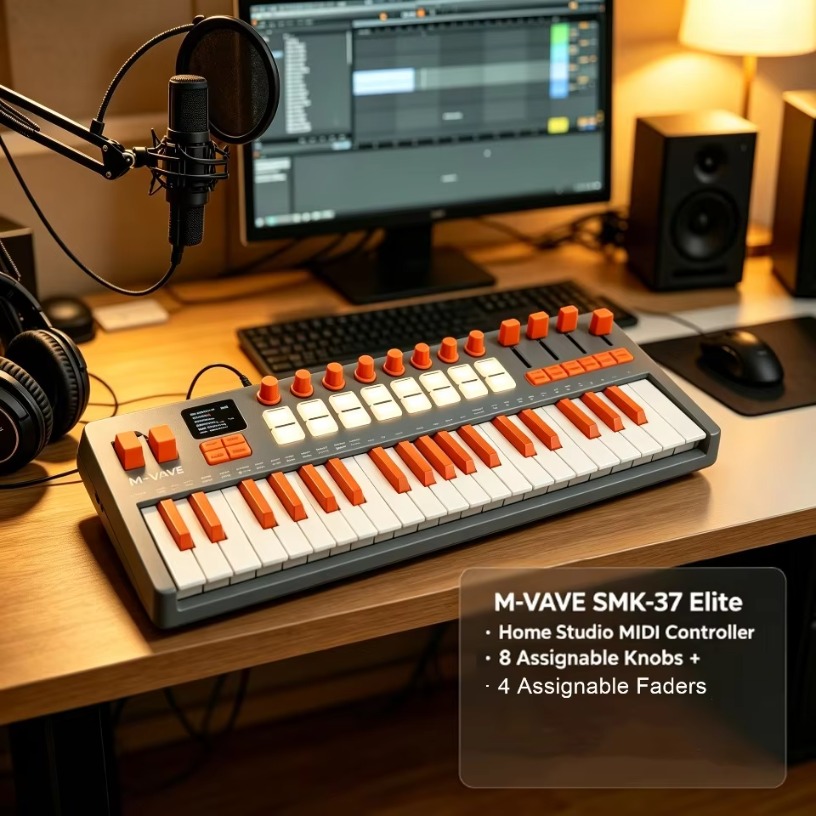 M-VAVE SMK-37 Elite Wireless M - Midi Controller Pad review and price