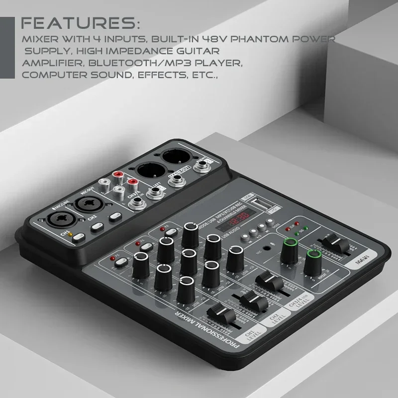 4-Channel Pro Audio Mixing Con - Audio Music Dj review and price